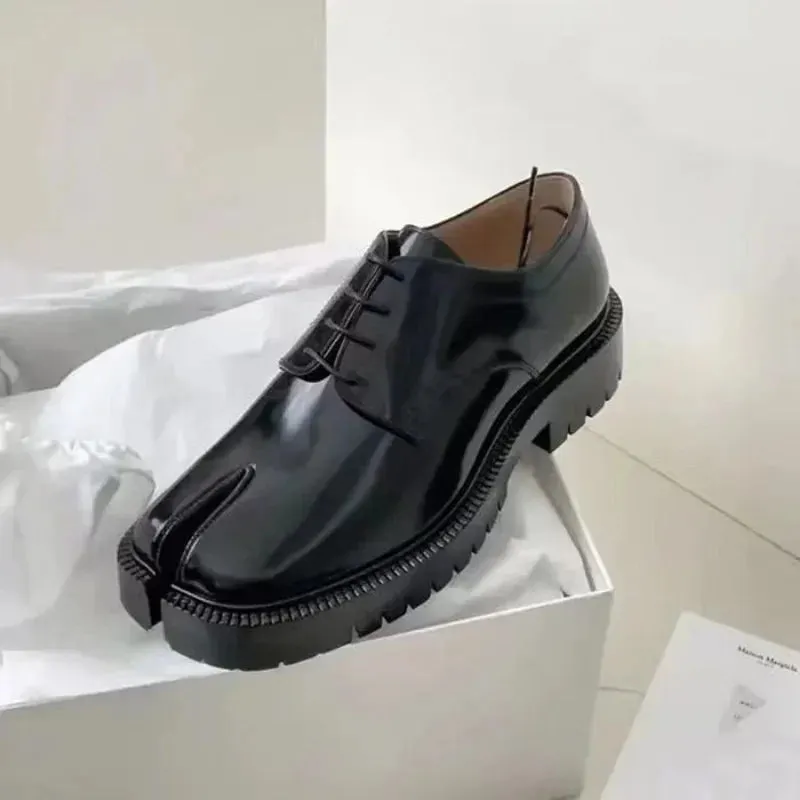 binfenxie  -  New Split Toe Flats Women Slip-On Casual Shoes Women Fashion Mary Janes Tabi Shoes Pig Hoof Shoes Woman Loafers Chaussure Femme