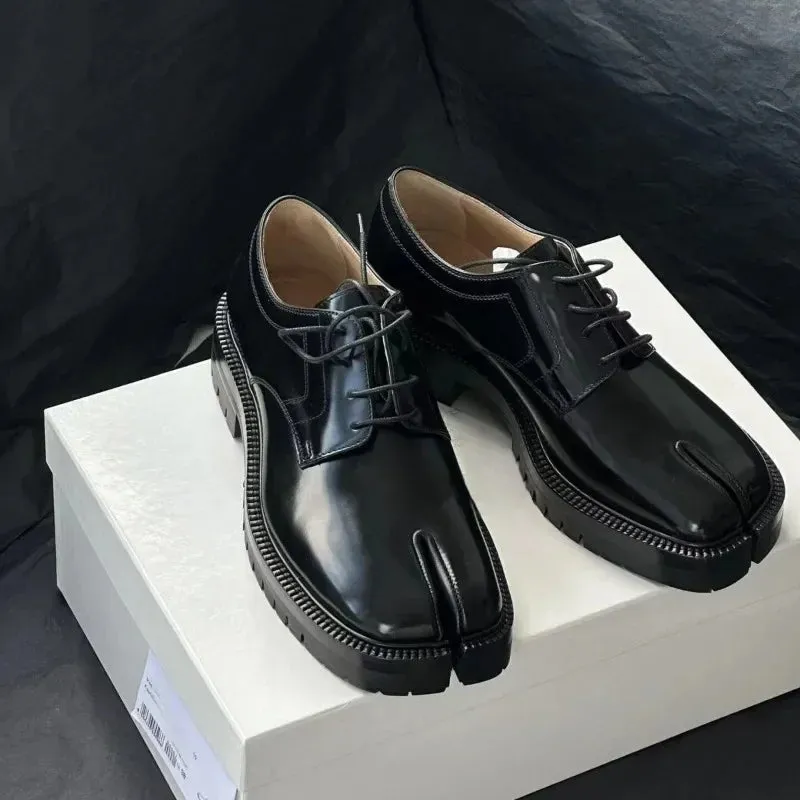 binfenxie  -  New Split Toe Flats Women Slip-On Casual Shoes Women Fashion Mary Janes Tabi Shoes Pig Hoof Shoes Woman Loafers Chaussure Femme