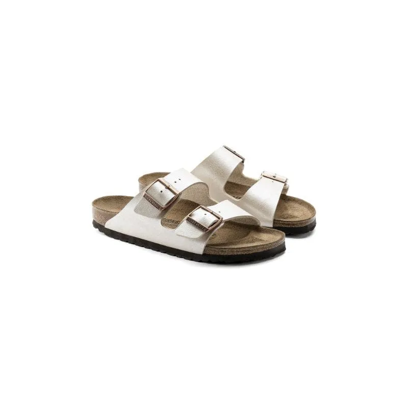 Birkenstock Womens White Arizona Birko Flor Sandal - 1009921
