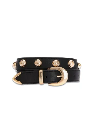 Black Statement Leather Belt