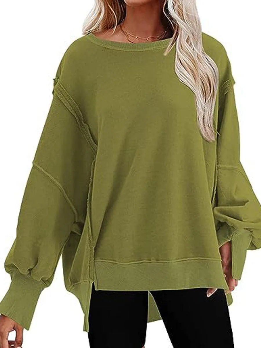Casual Loose Pullover Sweatshirt