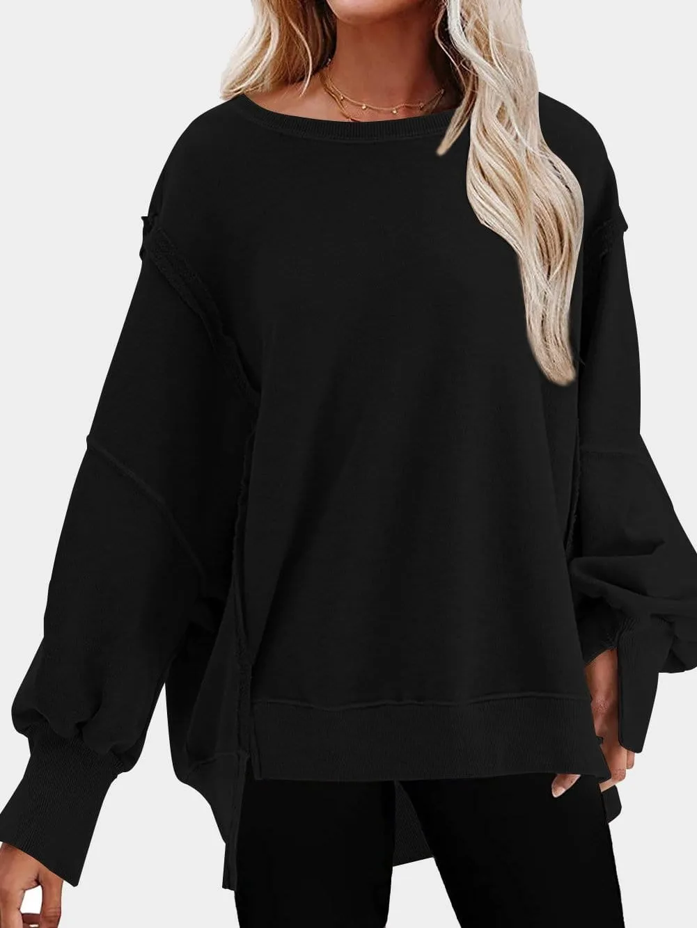 Casual Loose Pullover Sweatshirt