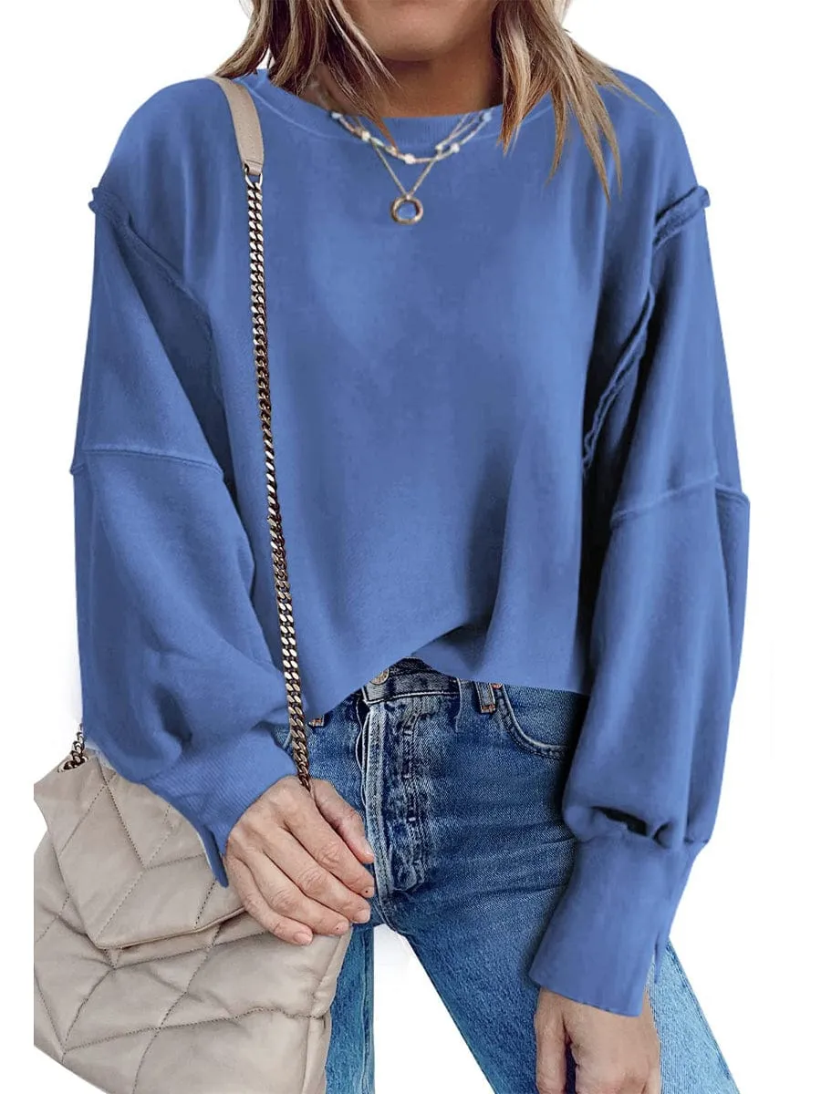Casual Loose Pullover Sweatshirt