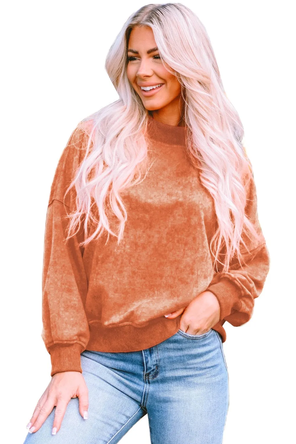 Casual Loose Pullover Sweatshirt