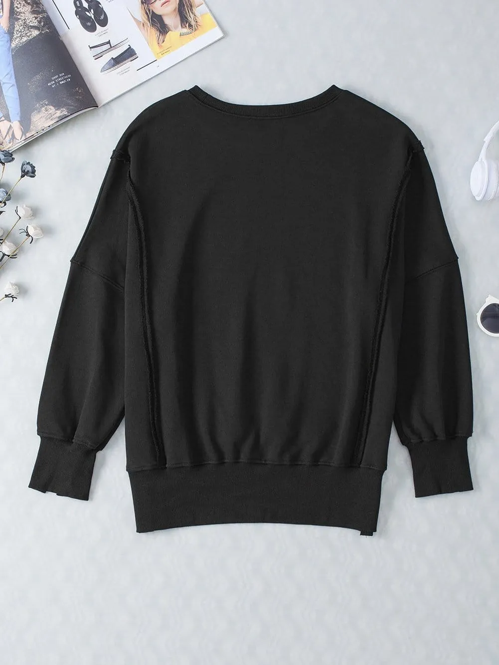 Casual Loose Pullover Sweatshirt