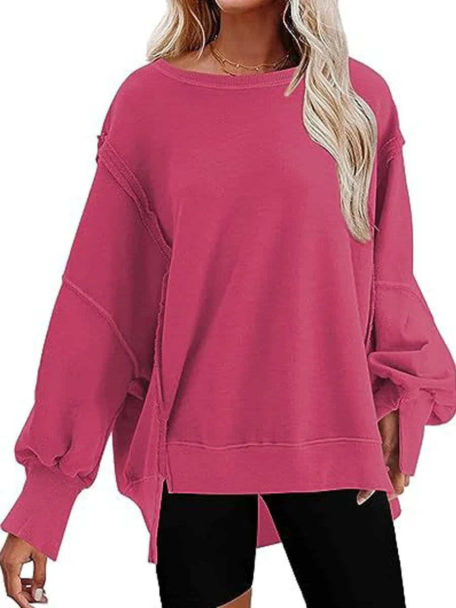 Casual Loose Pullover Sweatshirt
