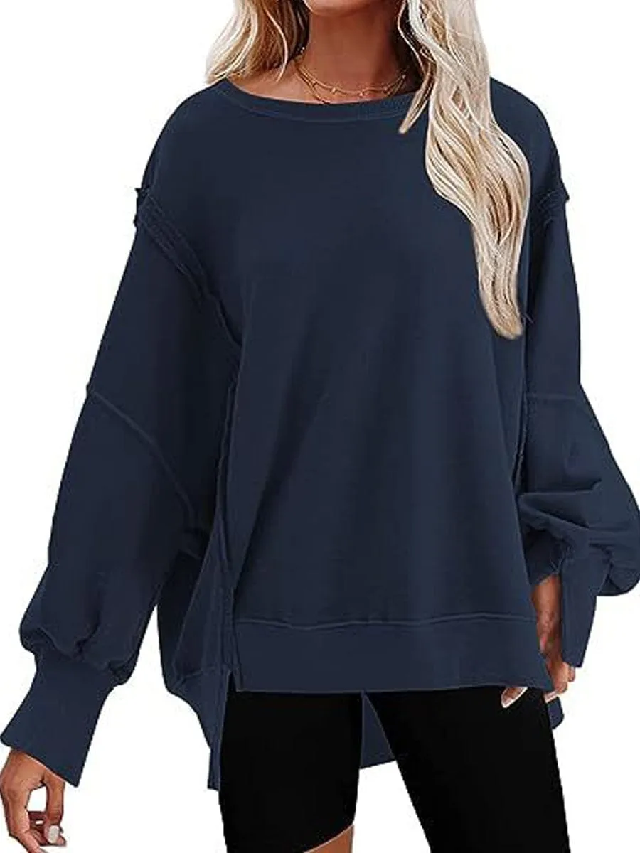 Casual Loose Pullover Sweatshirt