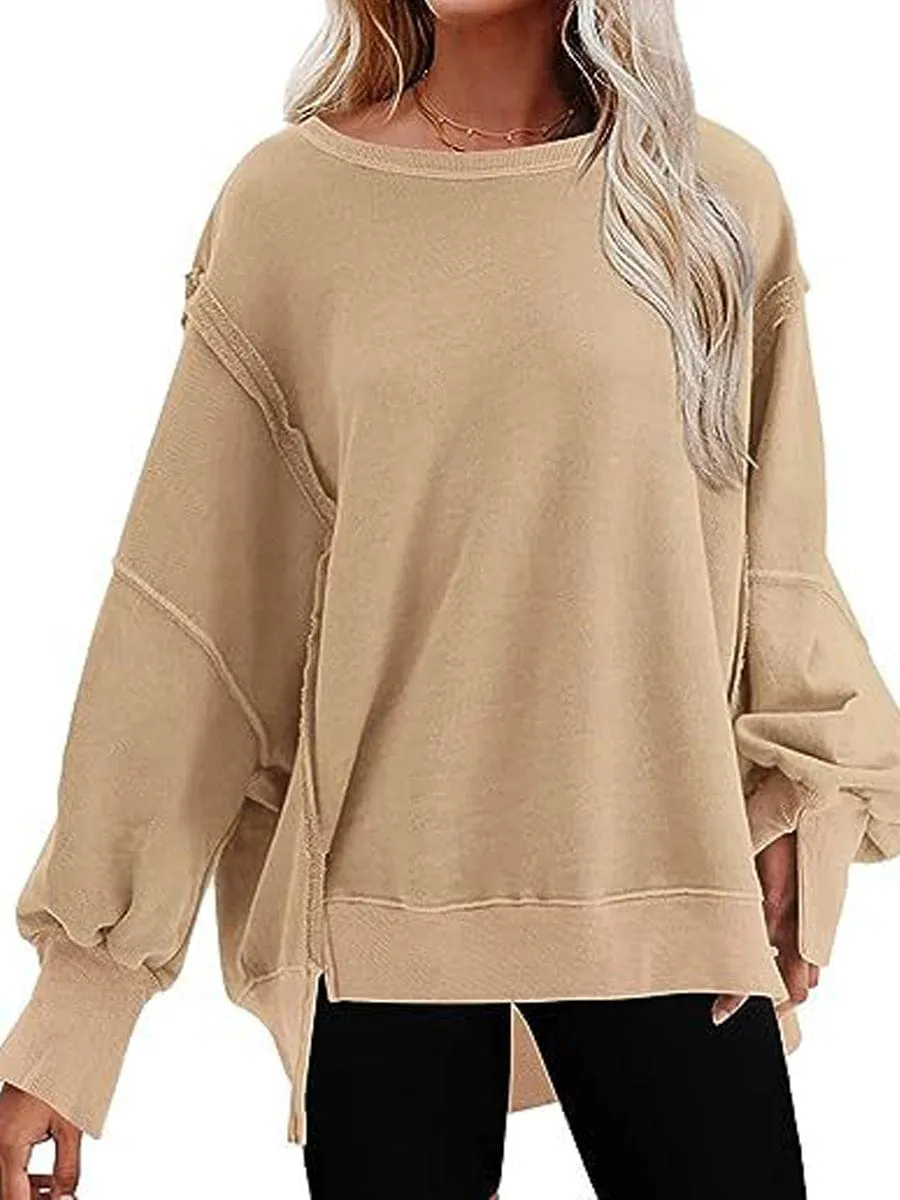 Casual Loose Pullover Sweatshirt