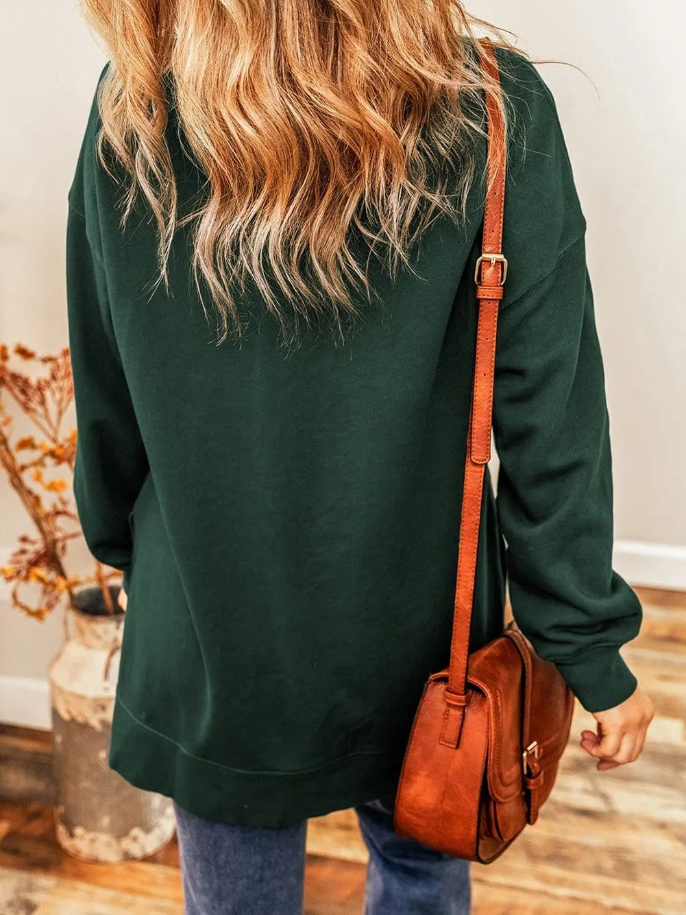 Casual Loose Pullover Sweatshirt