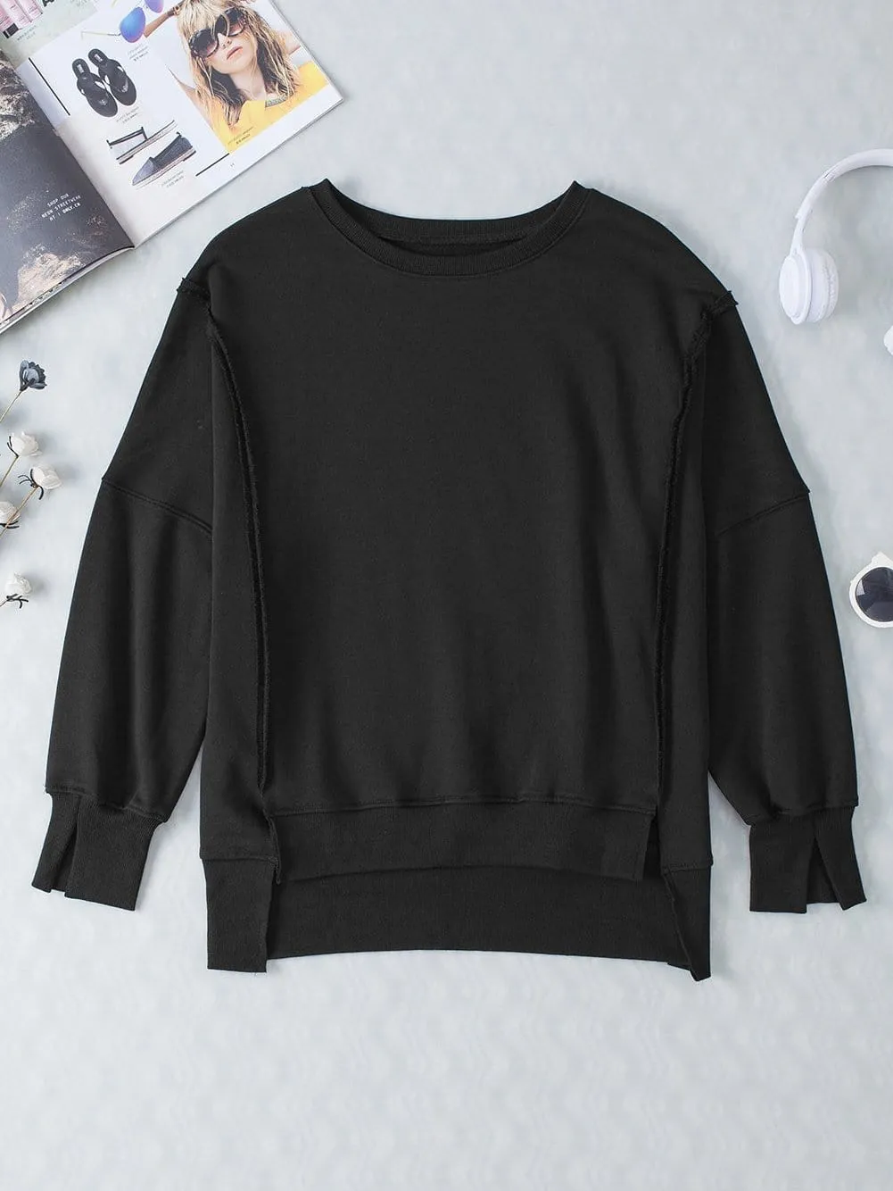 Casual Loose Pullover Sweatshirt