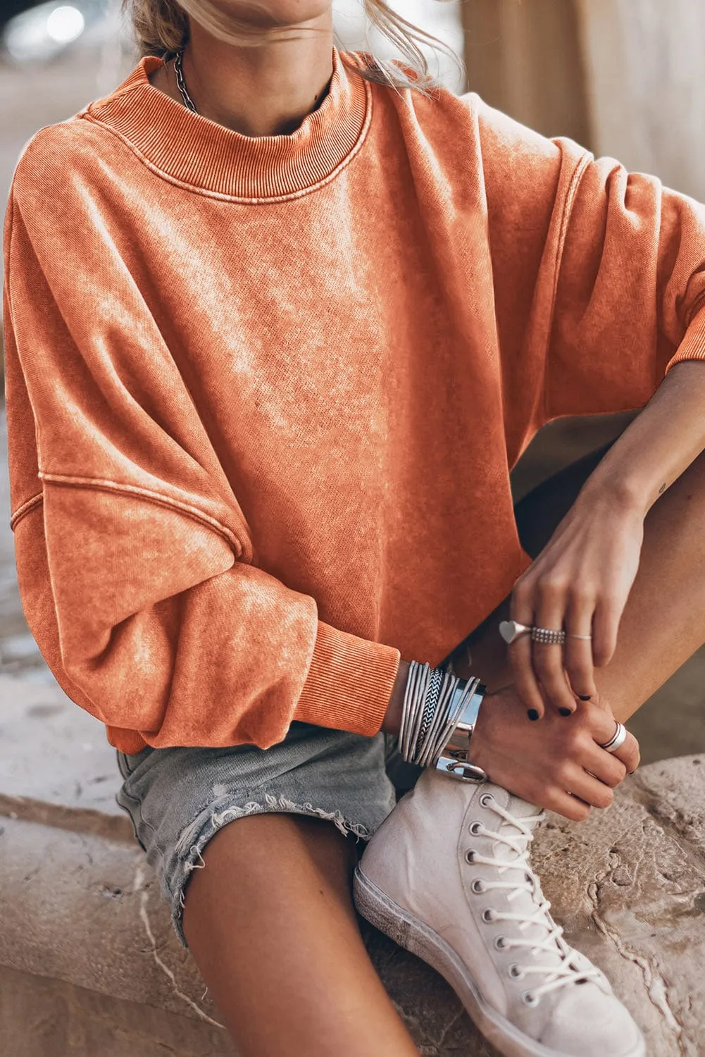 Casual Loose Pullover Sweatshirt
