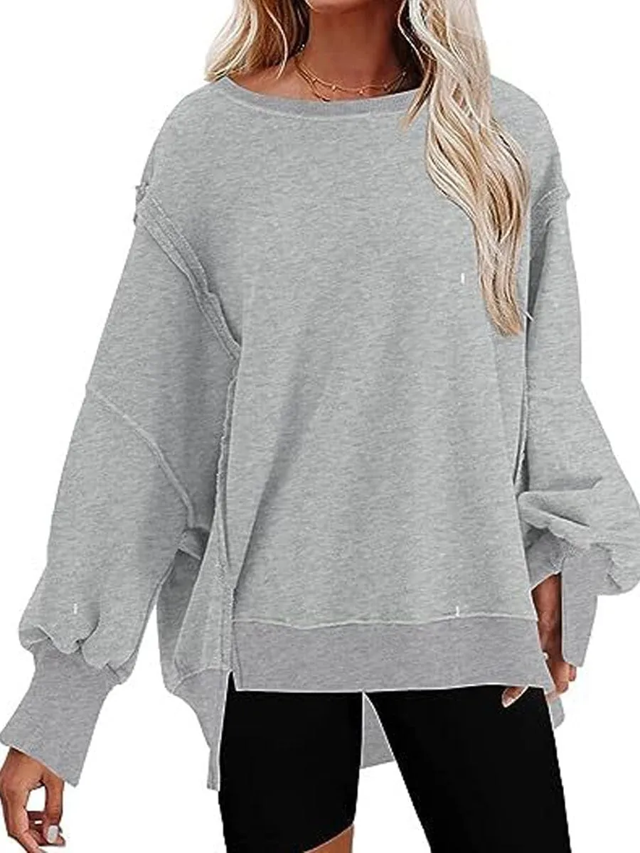Casual Loose Pullover Sweatshirt