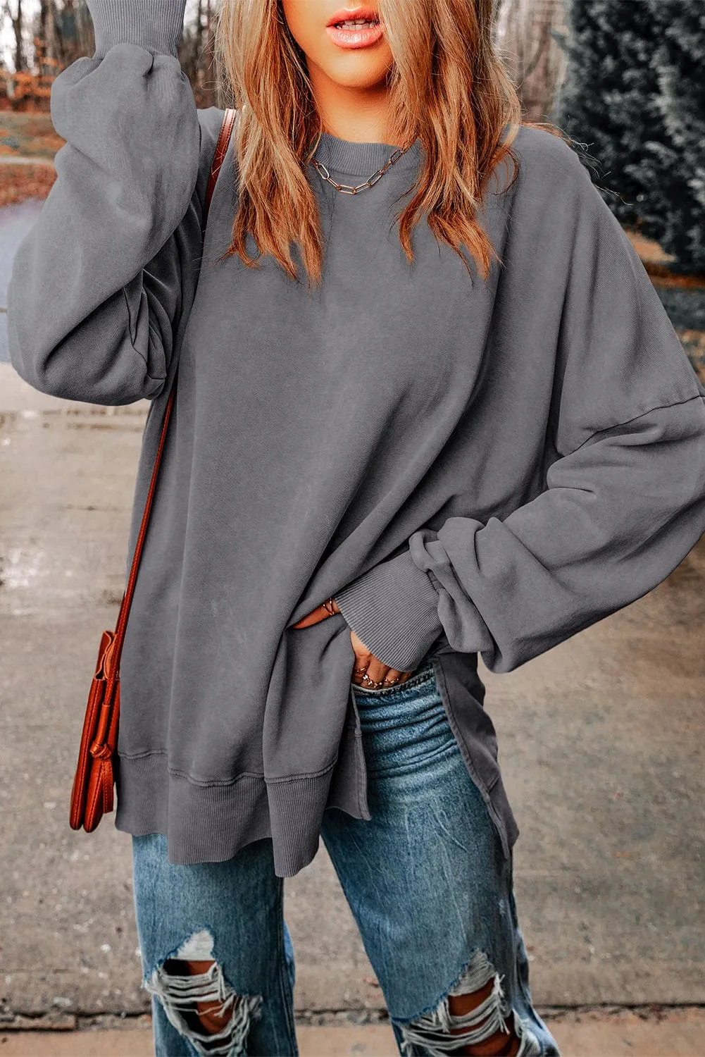Casual Loose Pullover Sweatshirt
