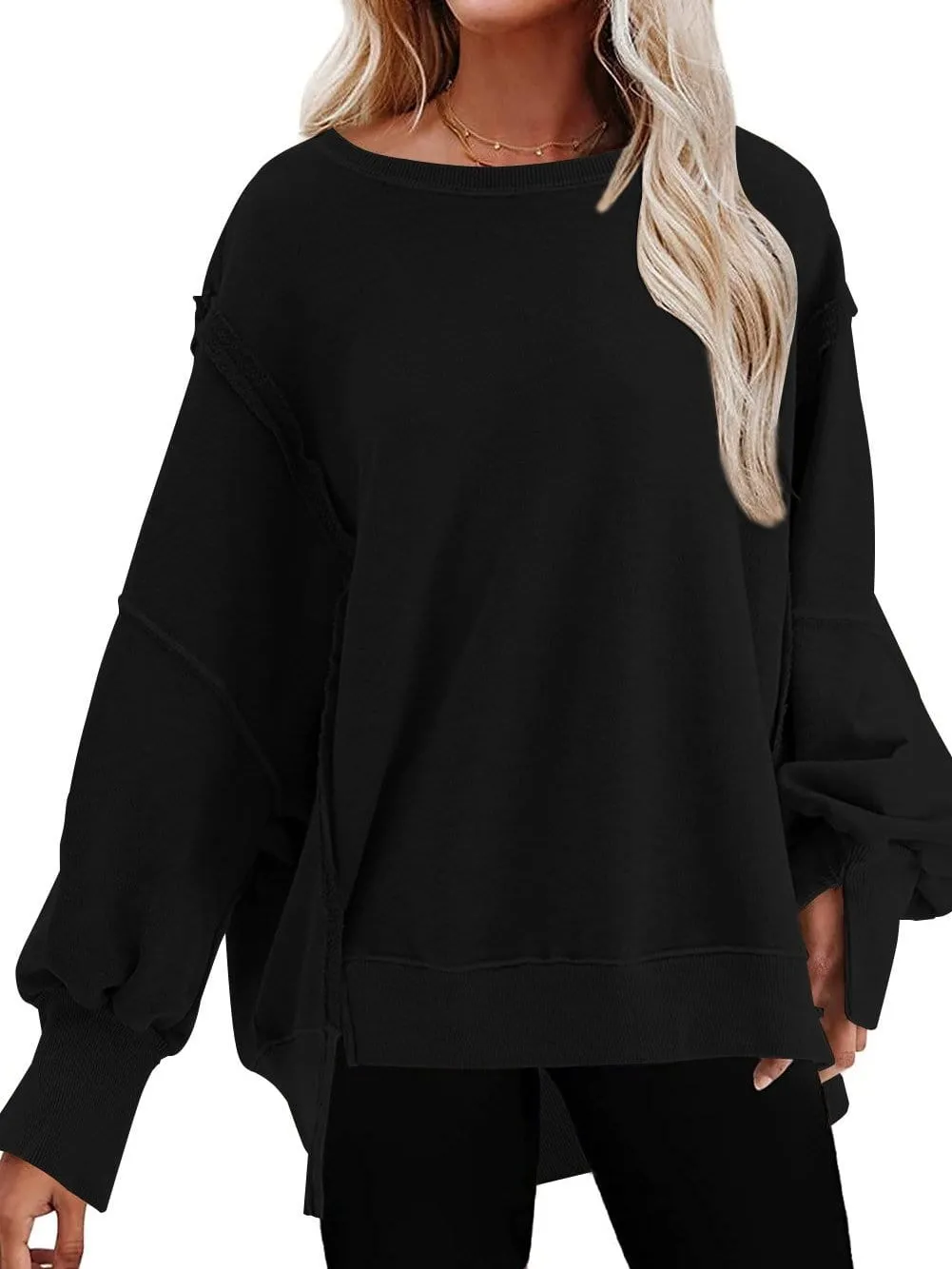 Casual Loose Pullover Sweatshirt