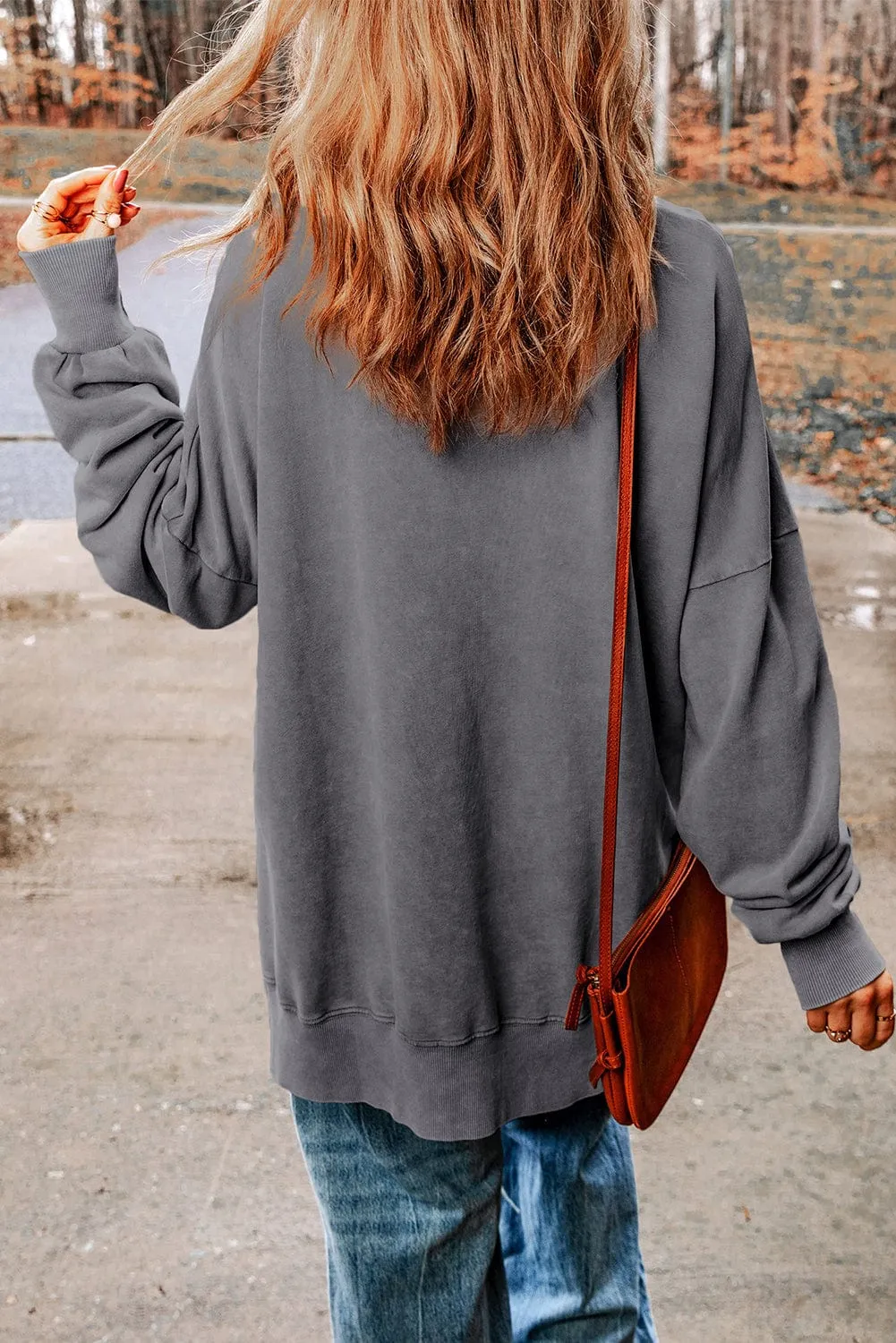 Casual Loose Pullover Sweatshirt