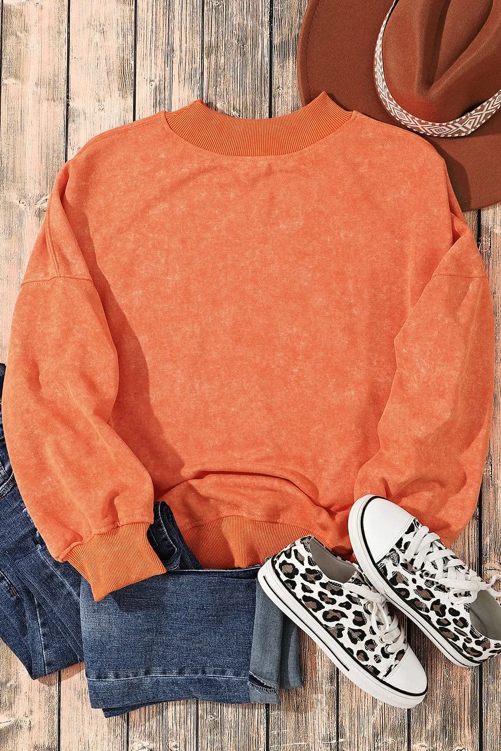 Casual Loose Pullover Sweatshirt
