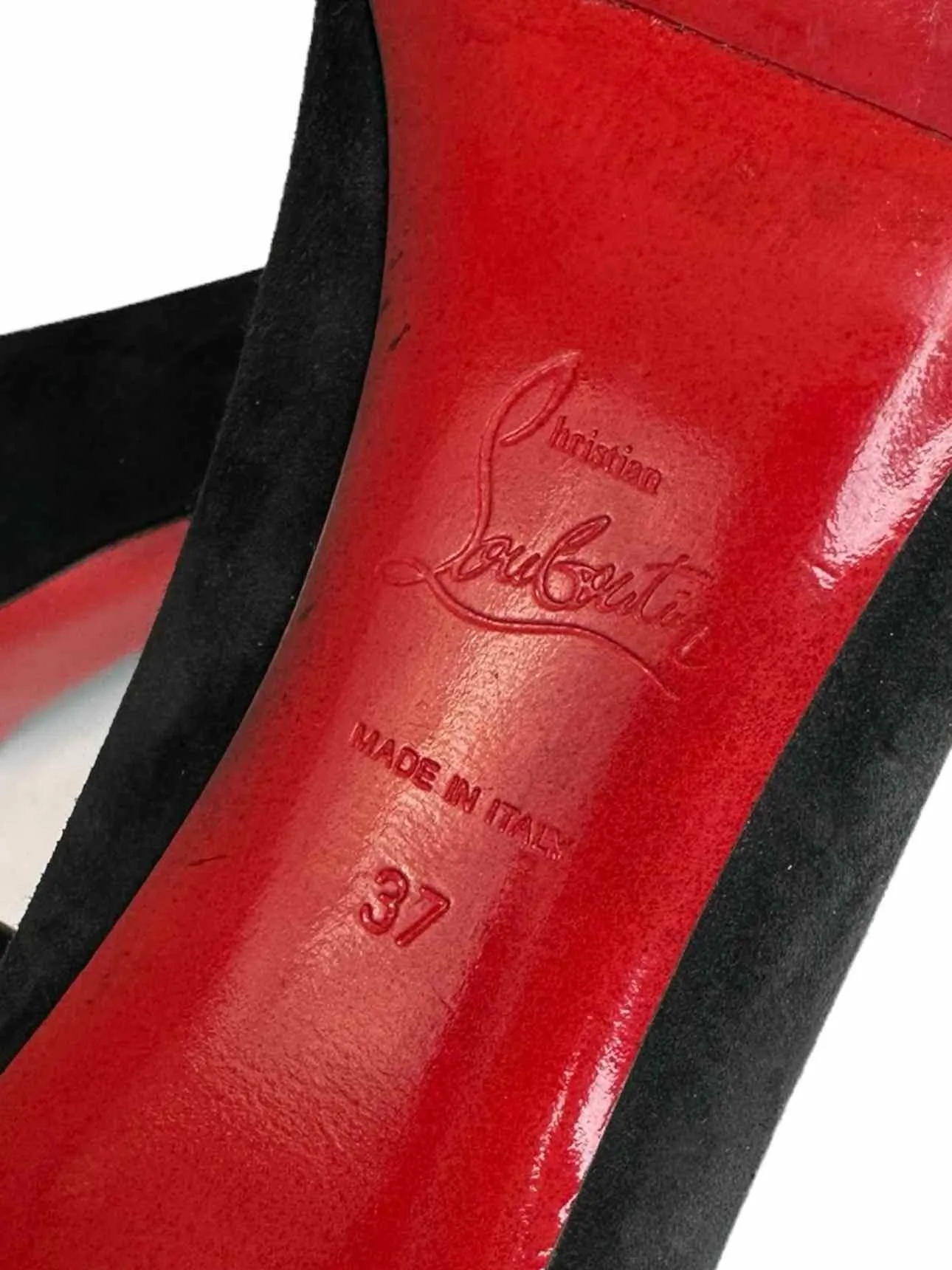 Christian Louboutin Black Suede Kate Stiletto Size 37