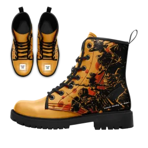 Corporate Gifts,Personalized Skull Boots, Custom Bat and Ghost Winter Boots,  Best Gift for Halloween