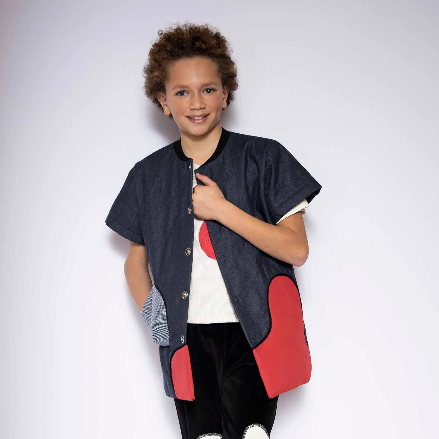 Denim vest voor jongens en meisjes