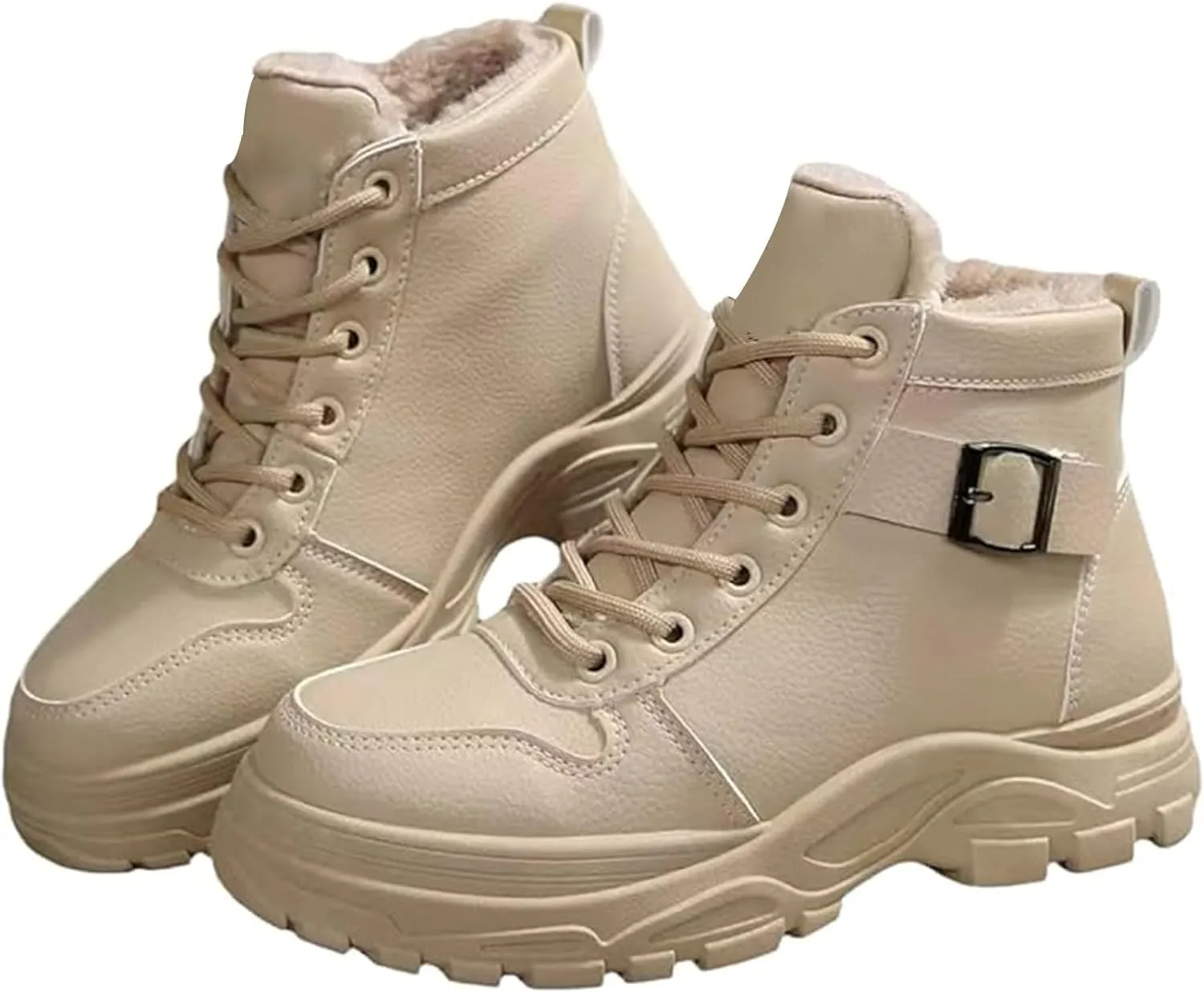 Men Work Boots Waterproof Hiking Sneakers Fur Lined Ankle Boot Women's Safety Shoes Insulated Platform Shoes Composite Toe Botas Hike Grounded Footwear