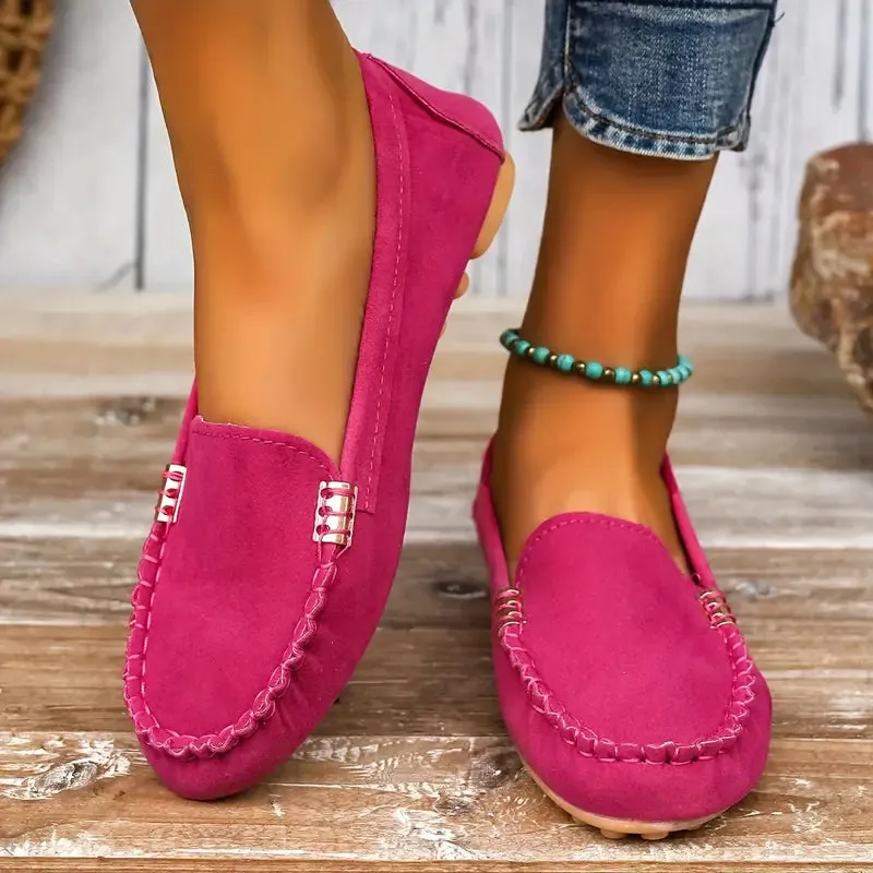 Metalen decor loafer casual slip-on flats