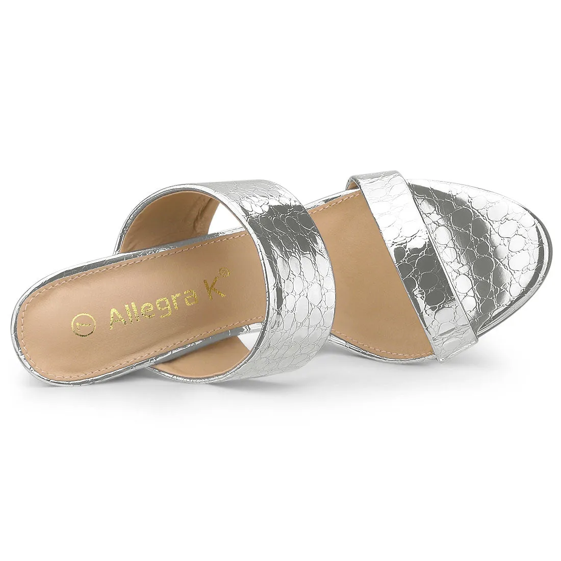 Open Toe Stiletto Heel Slide Sandals