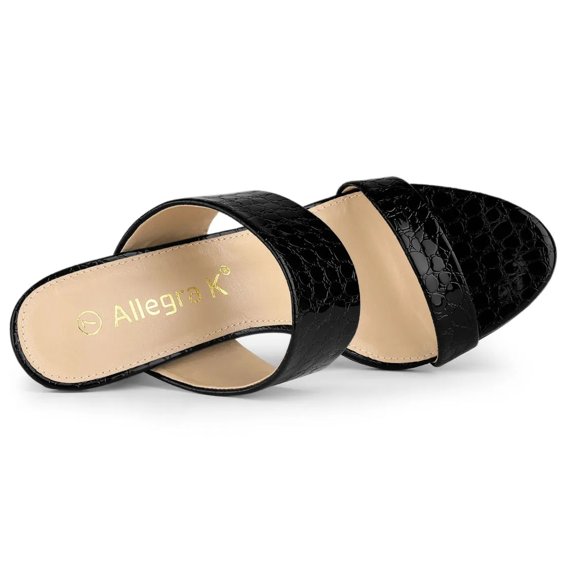 Open Toe Stiletto Heel Slide Sandals