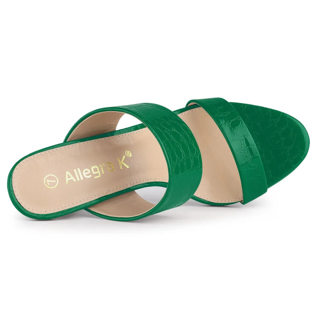 Open Toe Stiletto Heel Slide Sandals