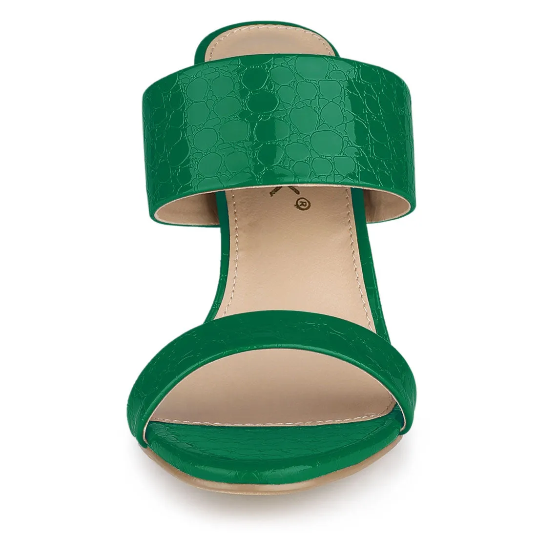 Open Toe Stiletto Heel Slide Sandals