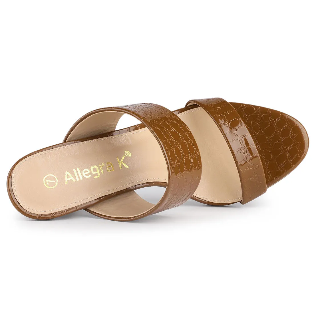 Open Toe Stiletto Heel Slide Sandals