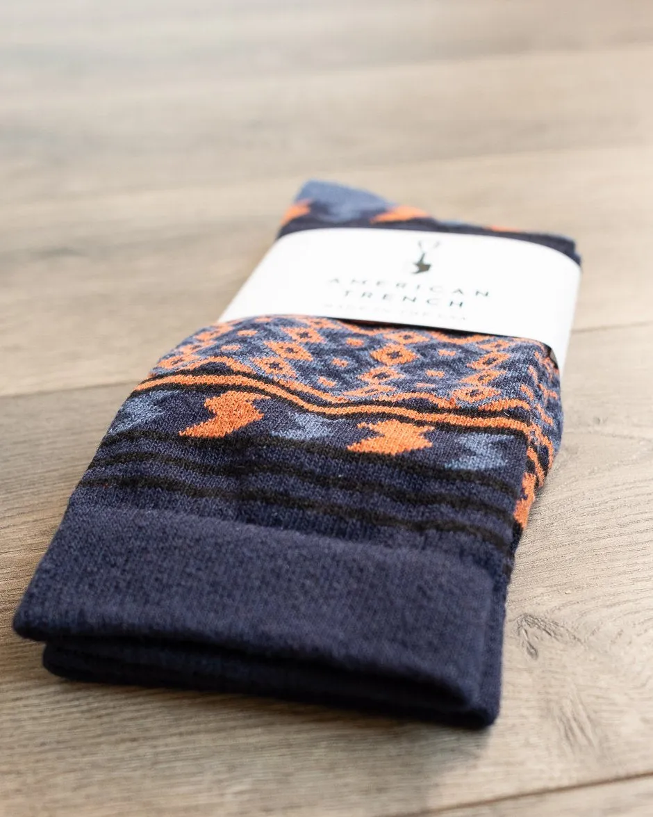 Rio Grande Serape Socks - Navy