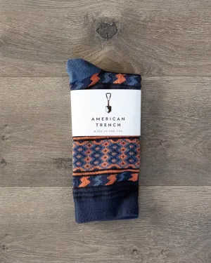 Rio Grande Serape Socks - Navy