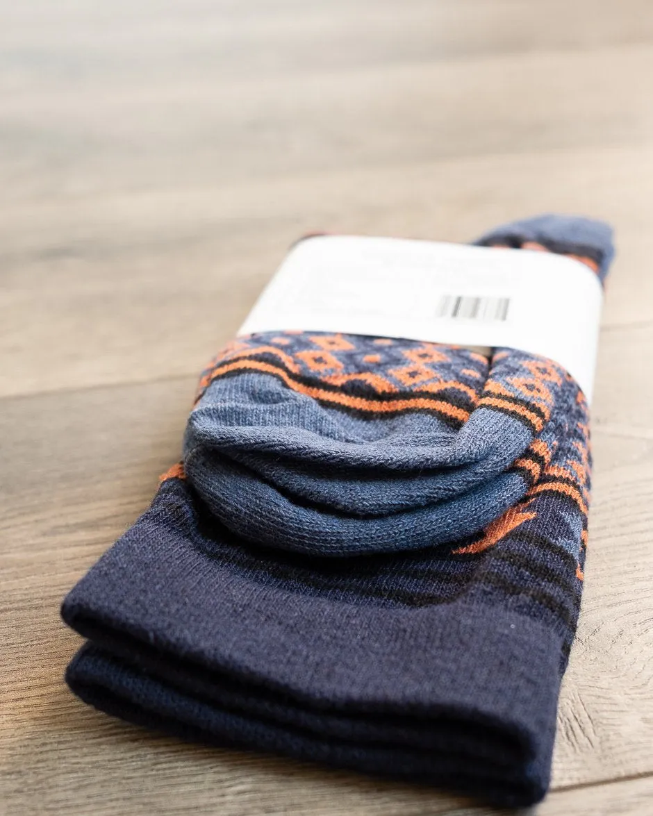 Rio Grande Serape Socks - Navy