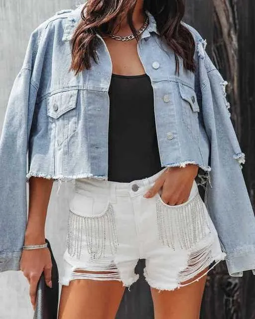 Stretchy Rhinestone Shorts